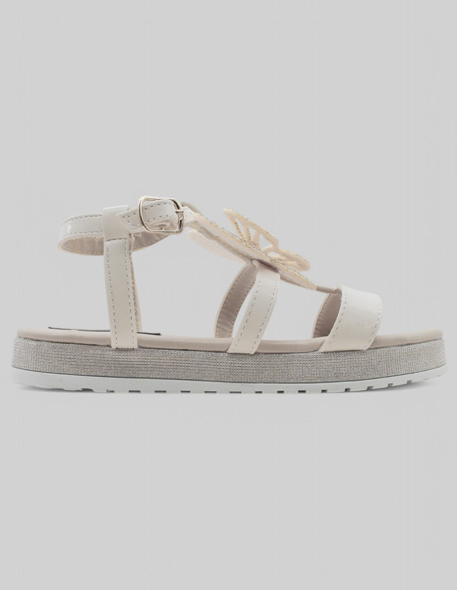 Sandalias Kids en Piel vegana – Blanco