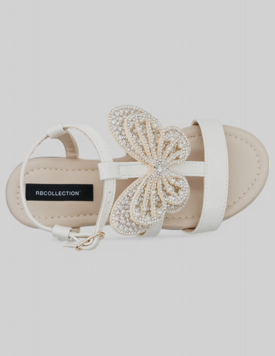 Sandalias Kids en Piel vegana – Blanco