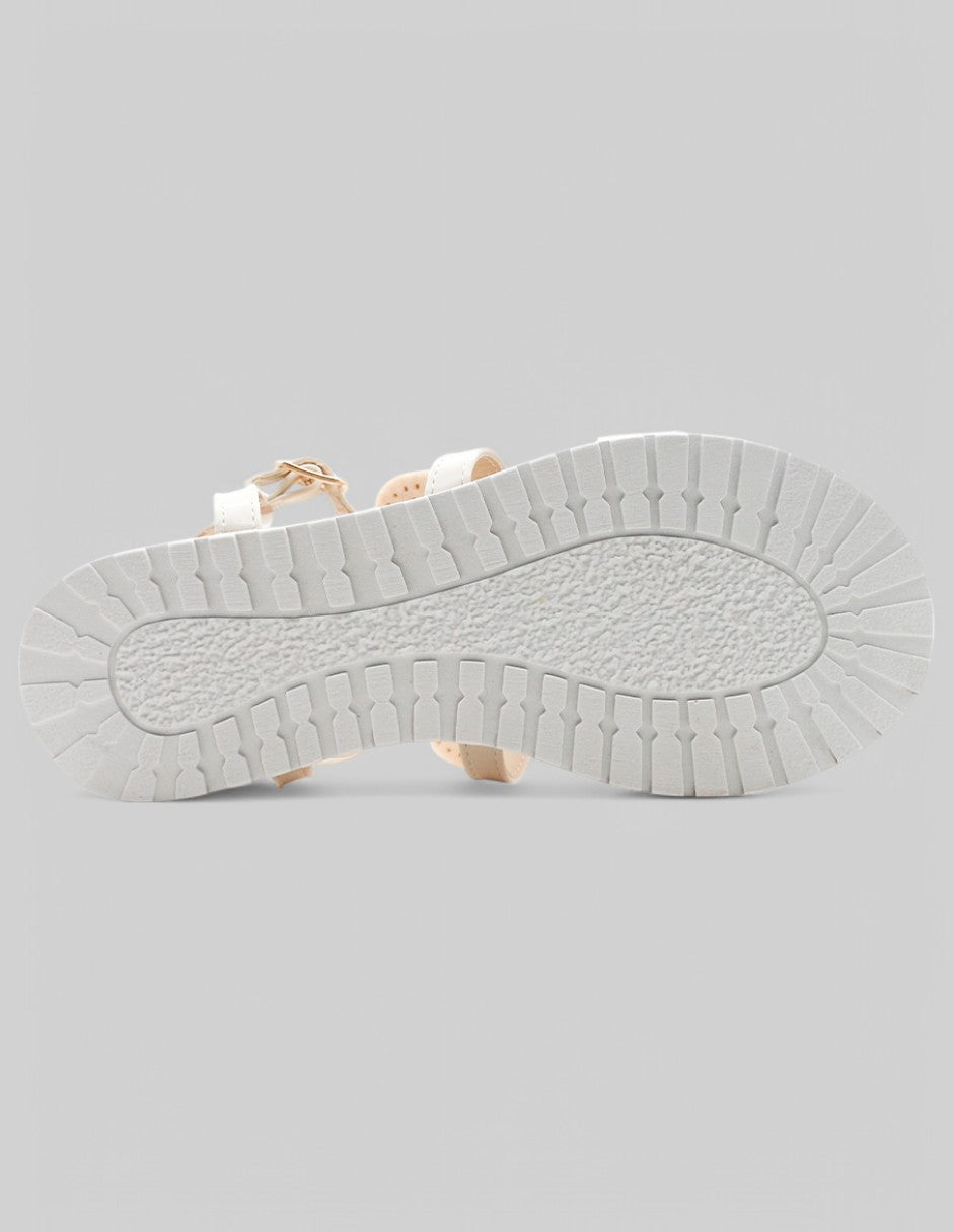 Sandalias Kids en Piel vegana – Blanco