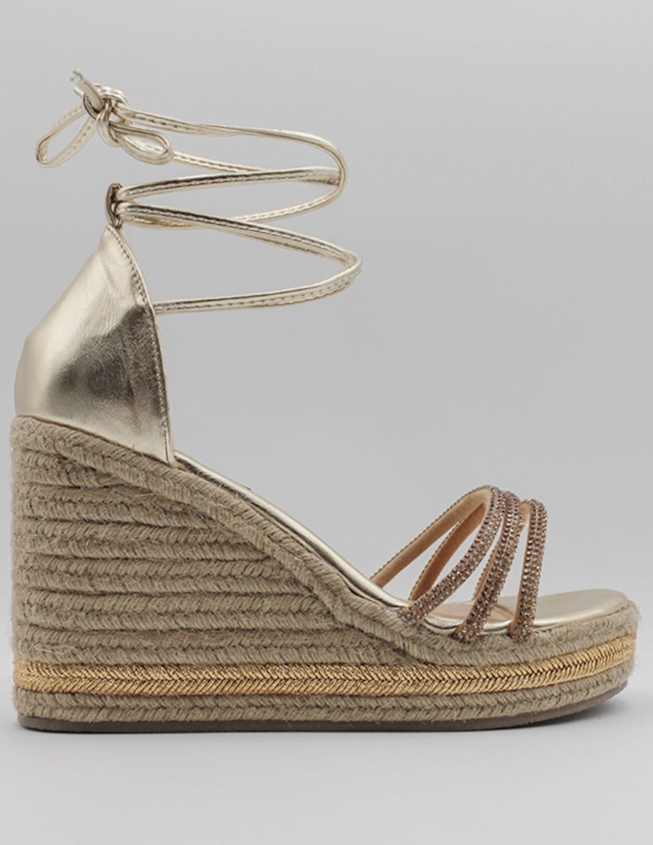 Sandalias con plataforma Classy en Piel vegana – Oro