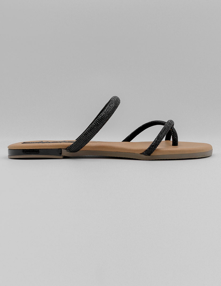 Sandalias de piso Soft en Textil – Negro