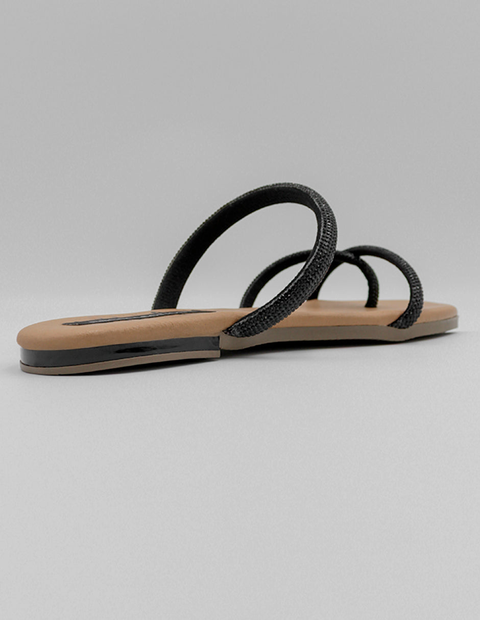 Sandalias de piso Soft en Textil – Negro