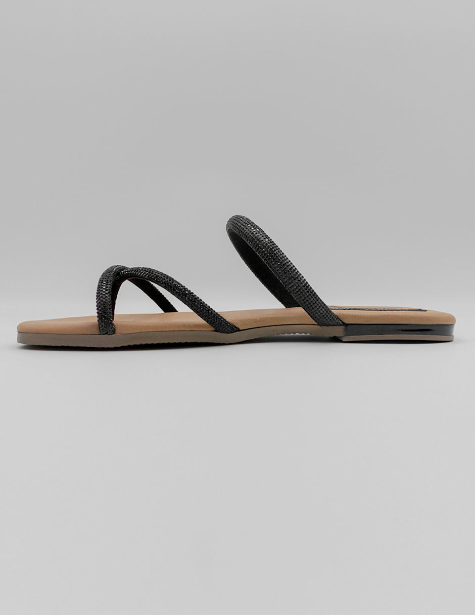 Sandalias de piso Soft en Textil – Negro