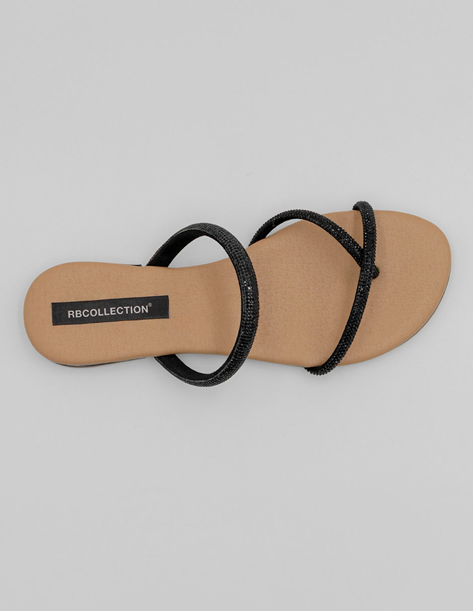 Sandalias de piso Soft en Textil – Negro