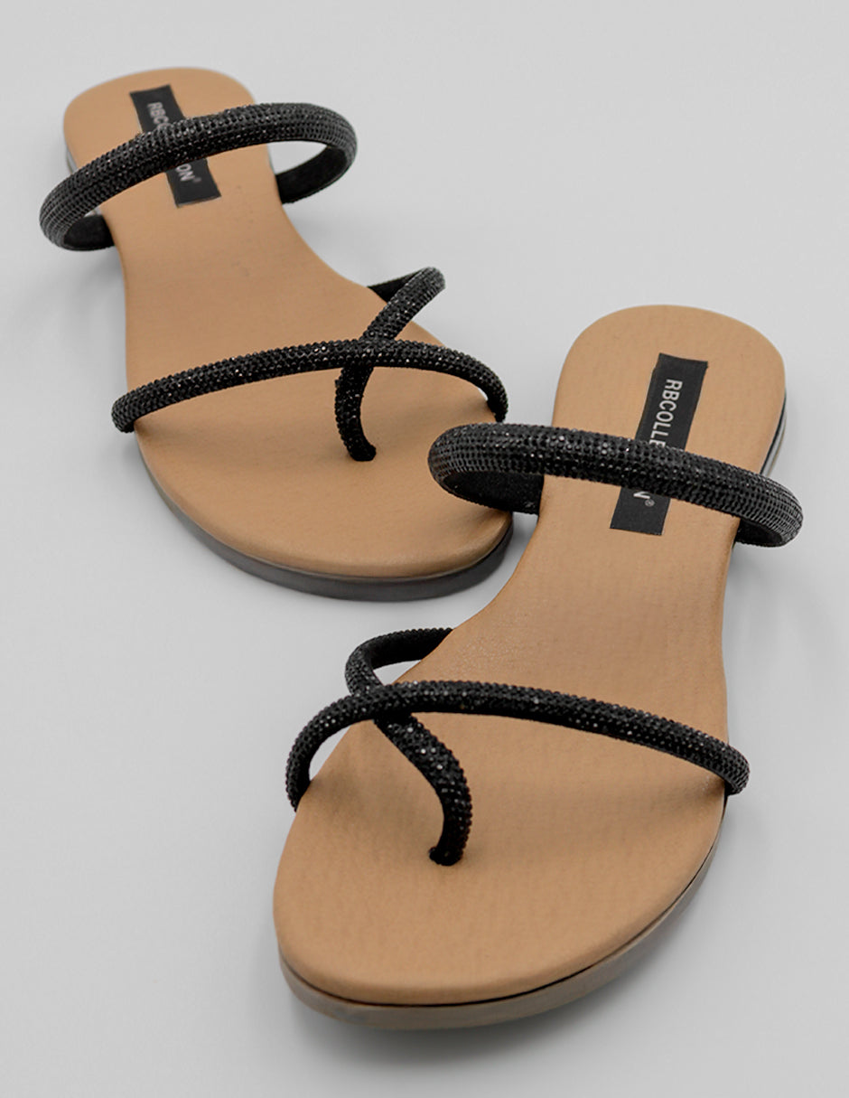 Sandalias de piso Soft en Textil – Negro