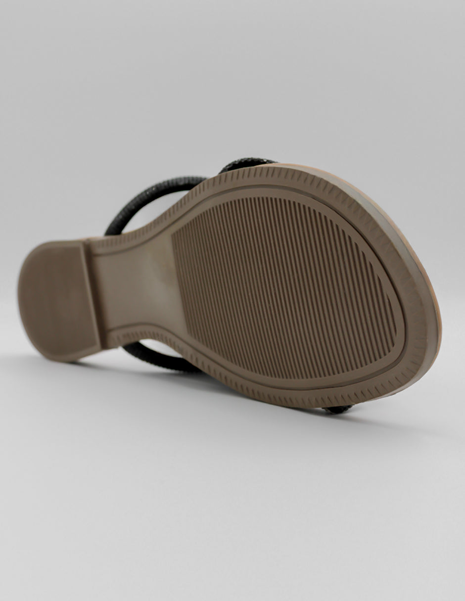 Sandalias de piso Soft en Textil – Negro