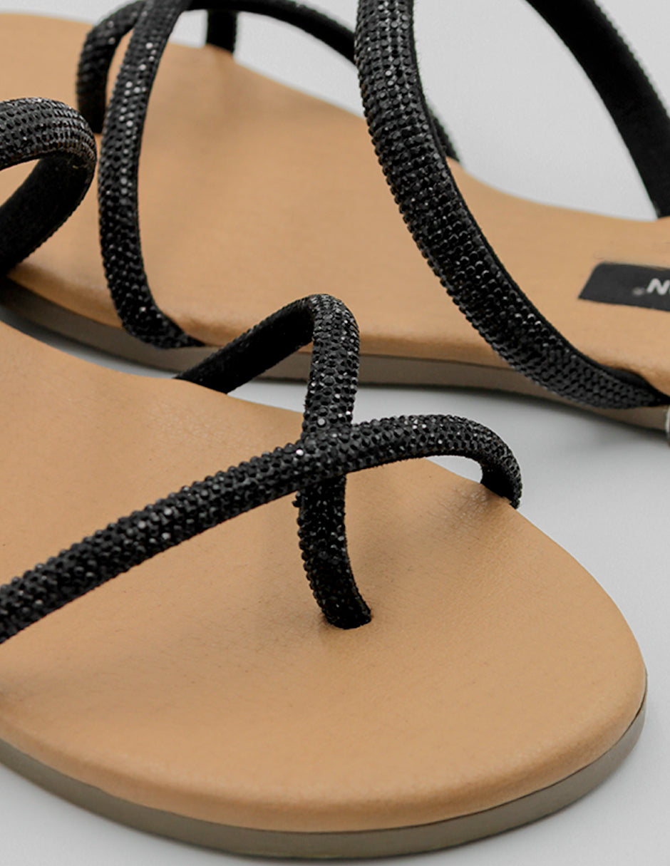 Sandalias de piso Soft en Textil – Negro