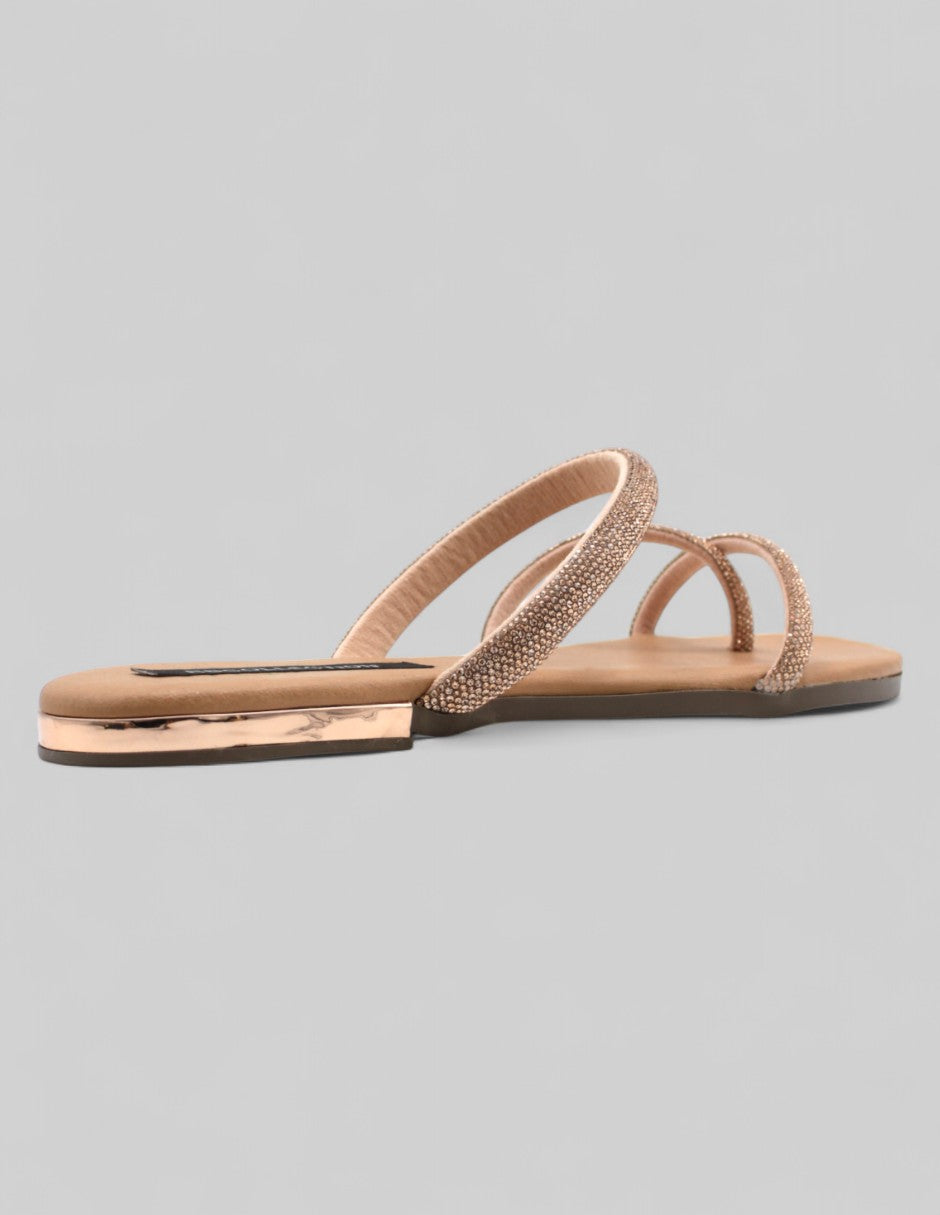 Sandalias de piso Soft Textil -Café
