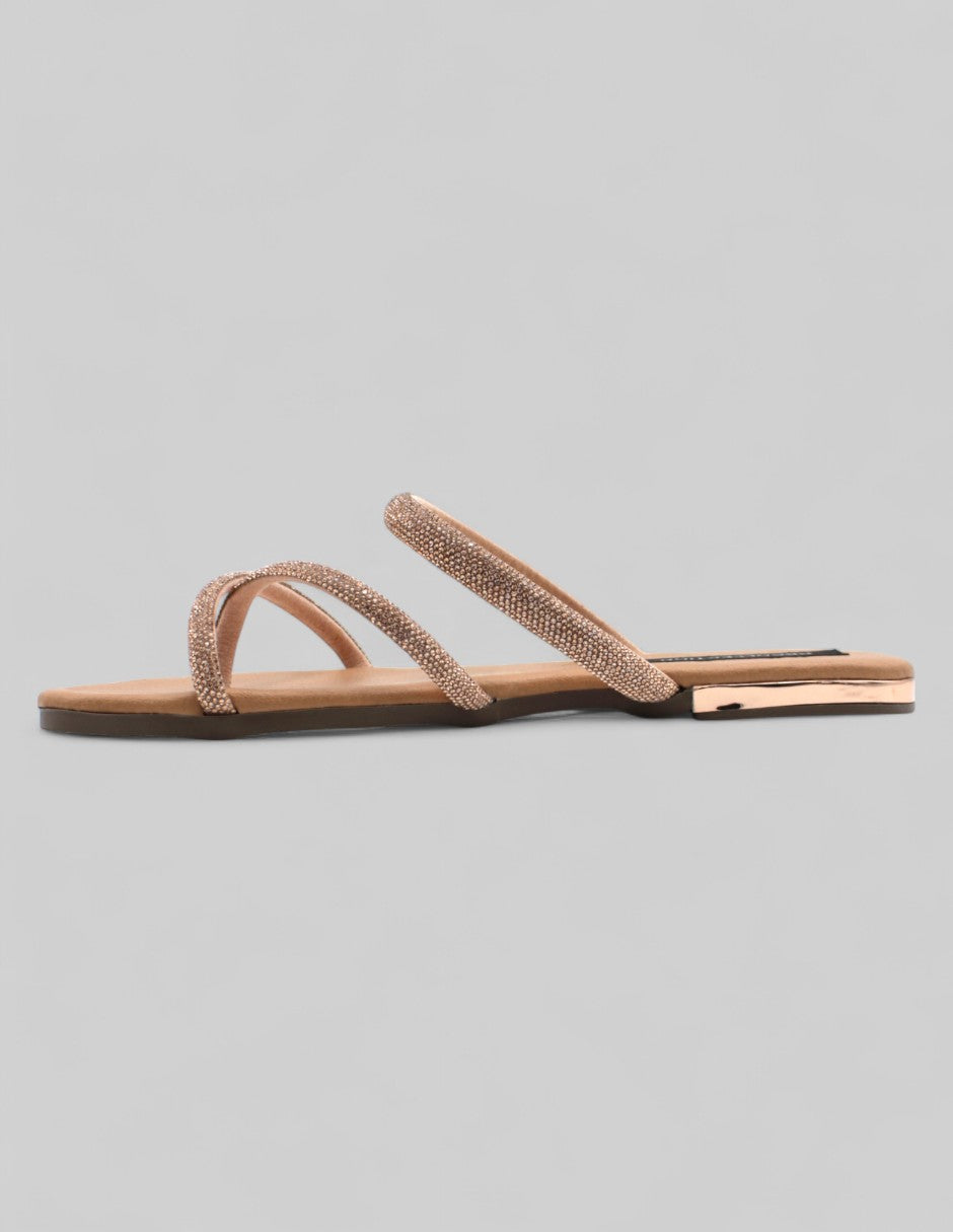 Sandalias de piso Soft Textil -Café
