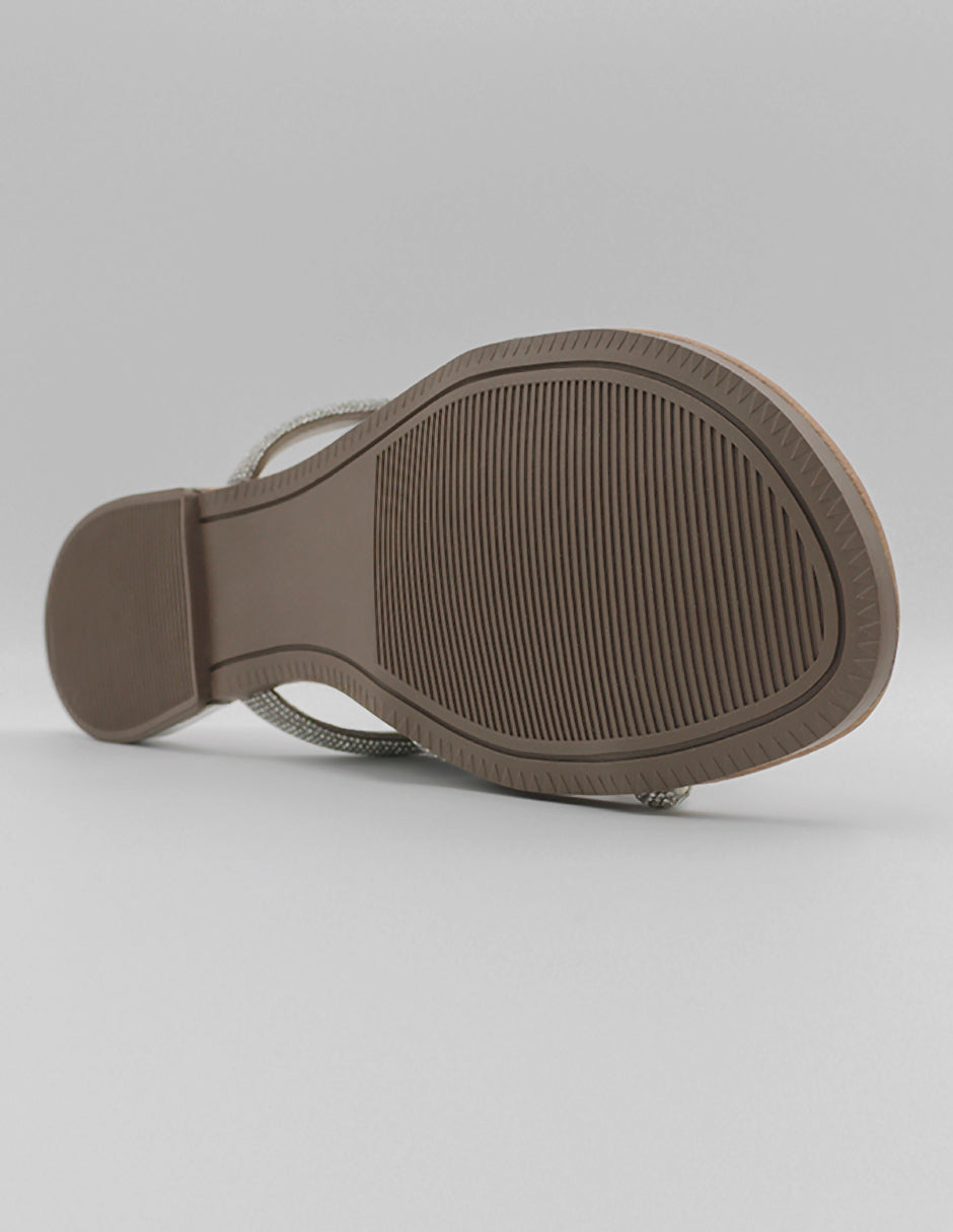 Sandalias de piso Soft en Textil – Plata