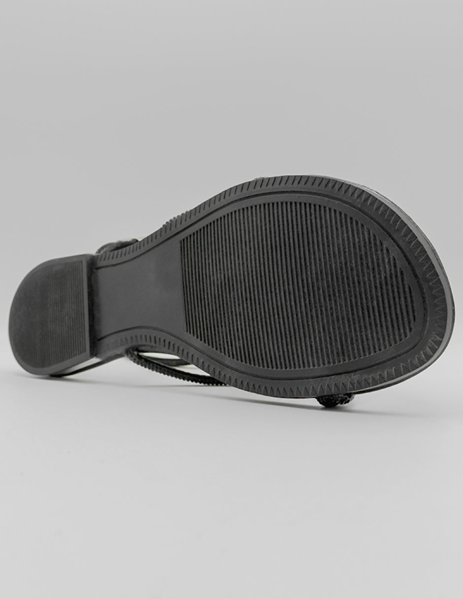 Sandalias de piso Soft en Textil – Negro
