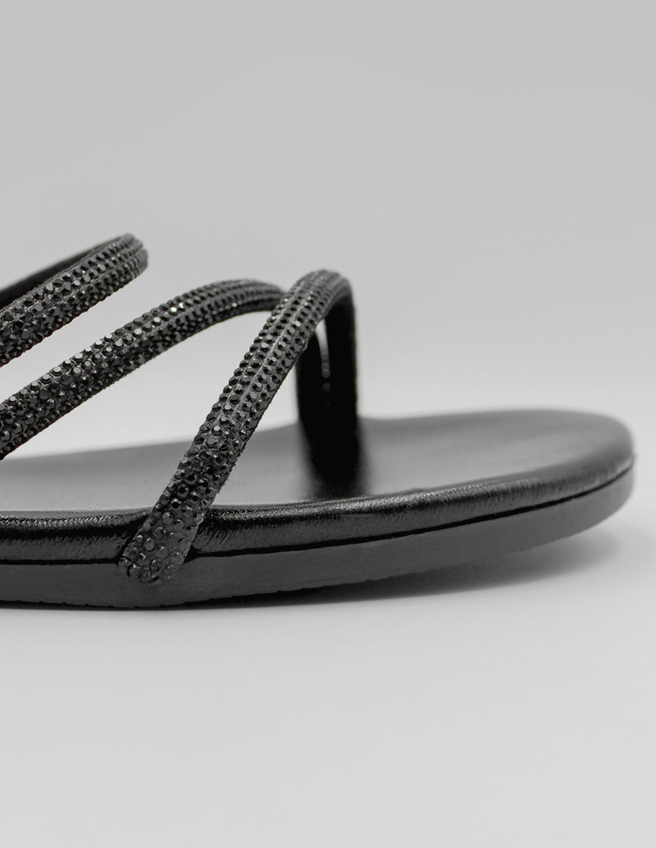 Sandalias de piso Soft en Textil – Negro