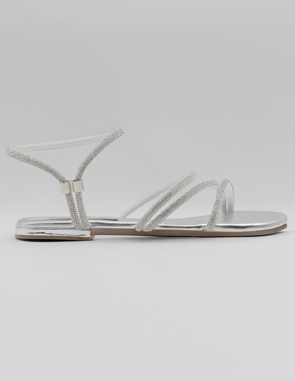 Sandalias de piso Soft en Textil – Plata