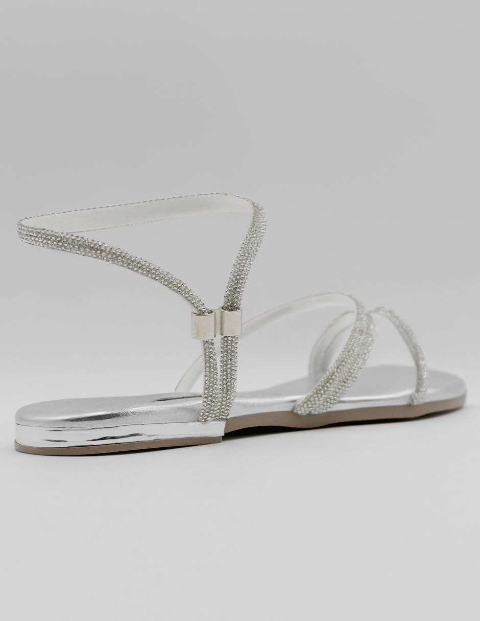 Sandalias de piso Soft en Textil – Plata