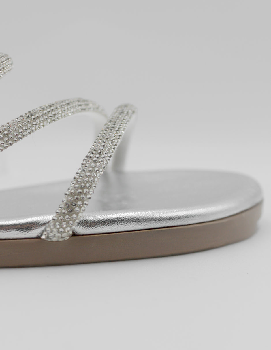 Sandalias de piso Soft en Textil – Plata
