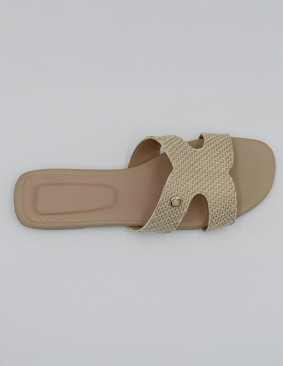 Sandalias de piso Soft en Textil – Beige