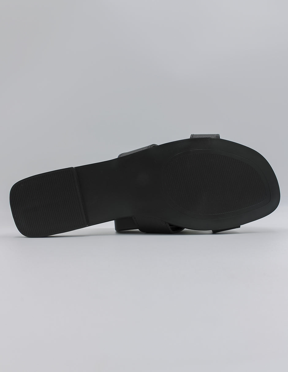 Sandalias de piso Soft en Piel vegana – Negro