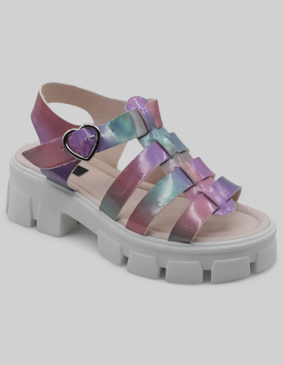 Sandalias Exterior Piel vegana Color Multicolor Para Niña De RBCOLLECTION