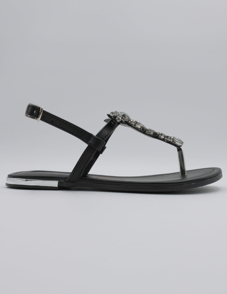 Sandalias de piso Soft en Piel vegana – Negro