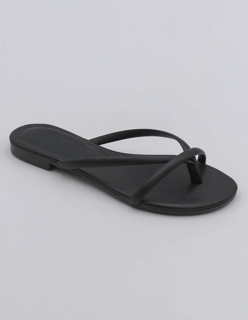 Sandalias de piso Soft en Piel vegana – Negro