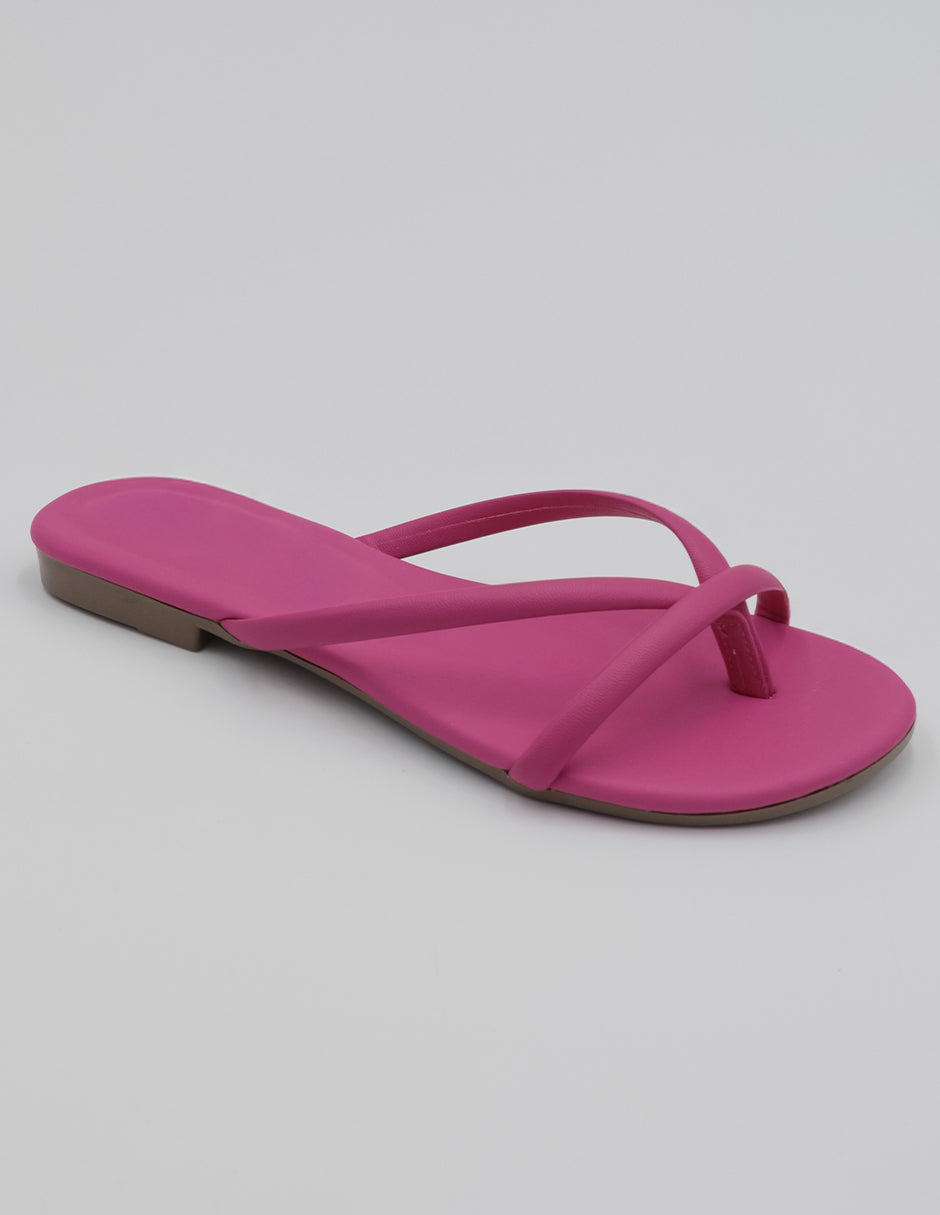Sandalias de piso Exterior Piel vegana Color Rosa Para Mujer De RBBASICS