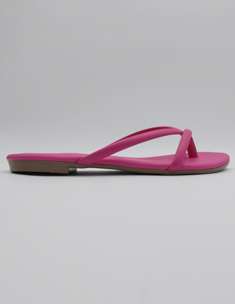 Sandalias de piso Soft en Piel vegana – Rosa
