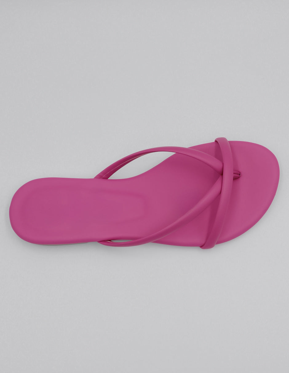 Sandalias de piso Soft en Piel vegana – Rosa