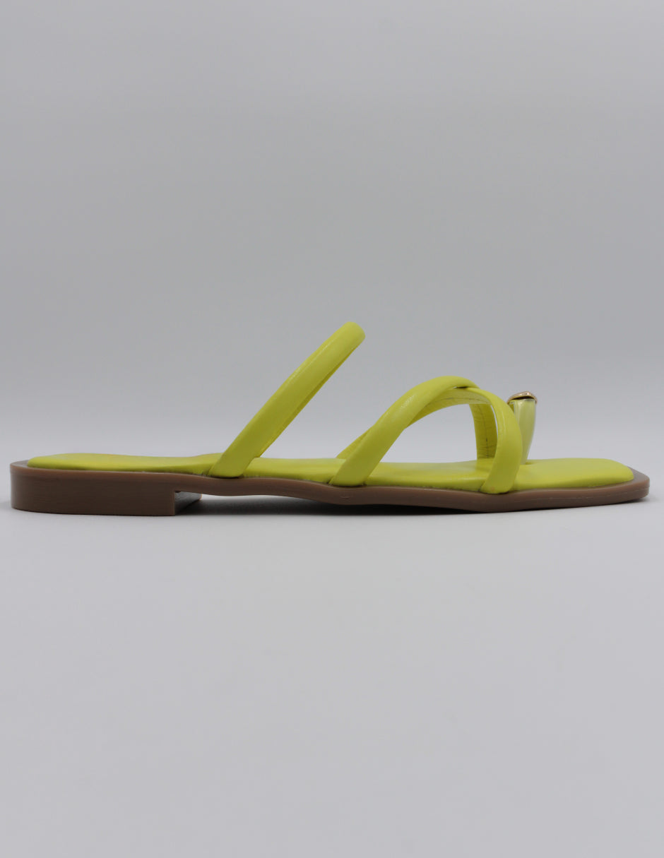 Sandalias de piso Soft en Piel vegana – Verde