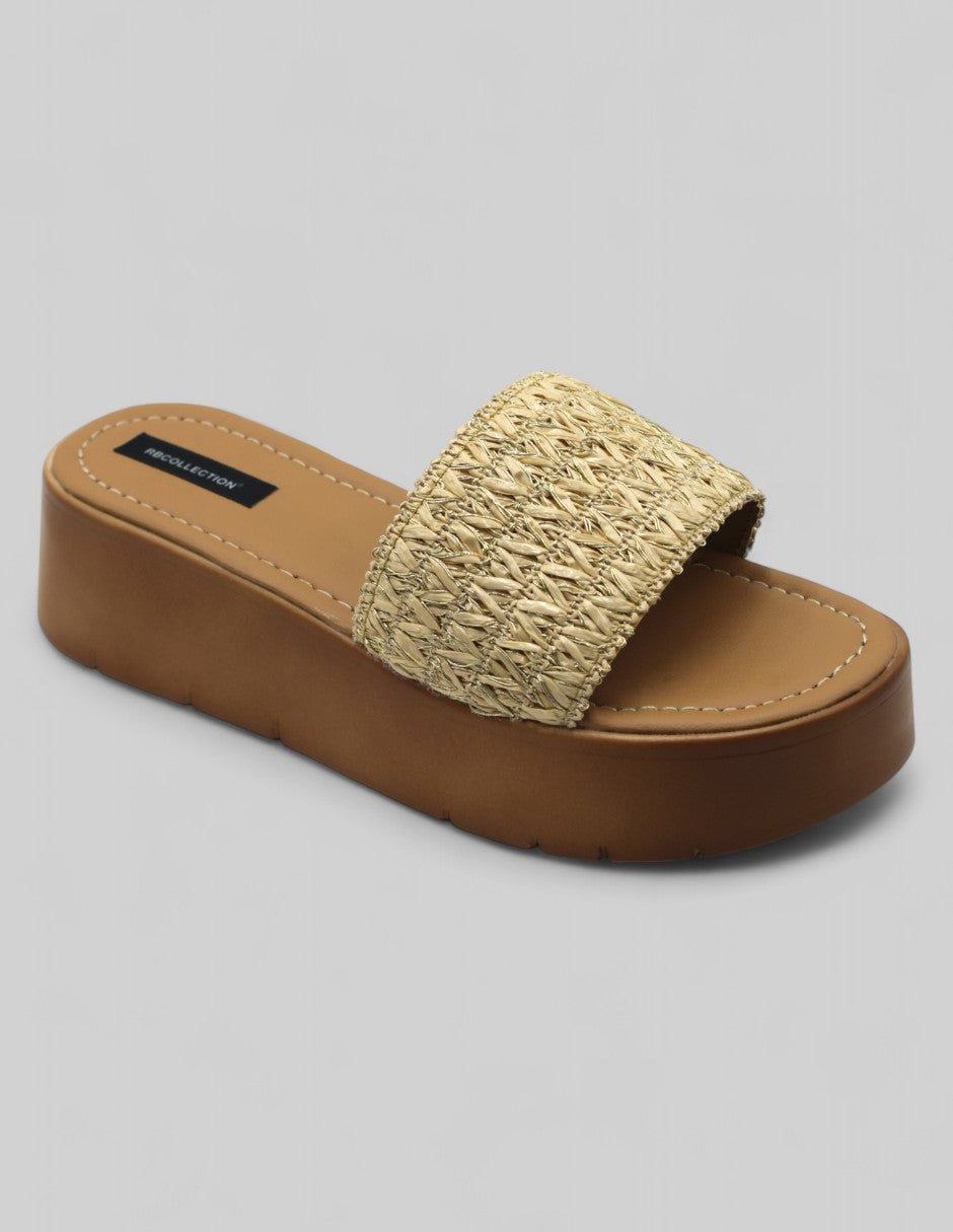 Sandalias con plataforma Exterior Sintético Color Beige Para Mujer De RBCOLLECTION