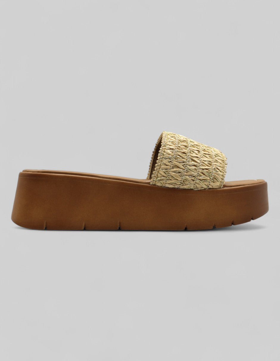 Sandalias con plataforma Yuri Sintético - Beige