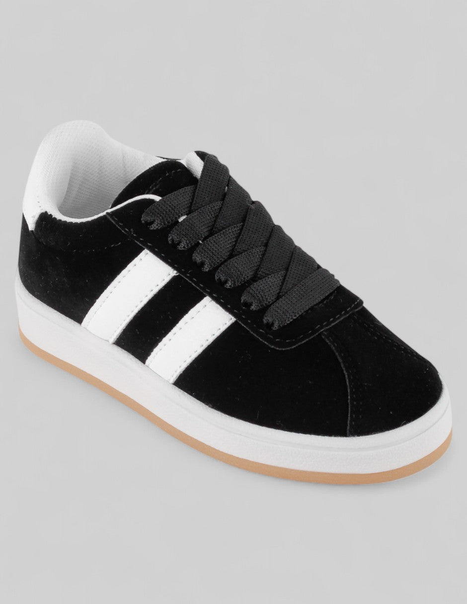 Tenis Kids  en Gamuza sintética – Negro