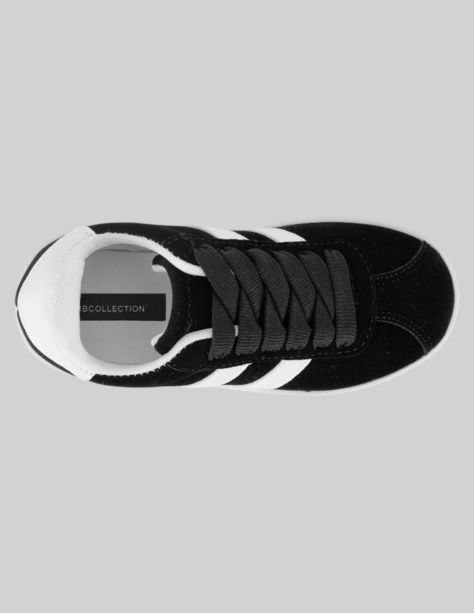 Tenis Kids  en Gamuza sintética – Negro