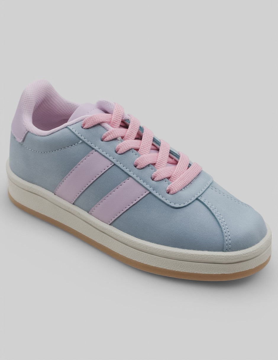Tenis Exterior Piel vegana Color Azul Para Niña De RBCOLLECTION