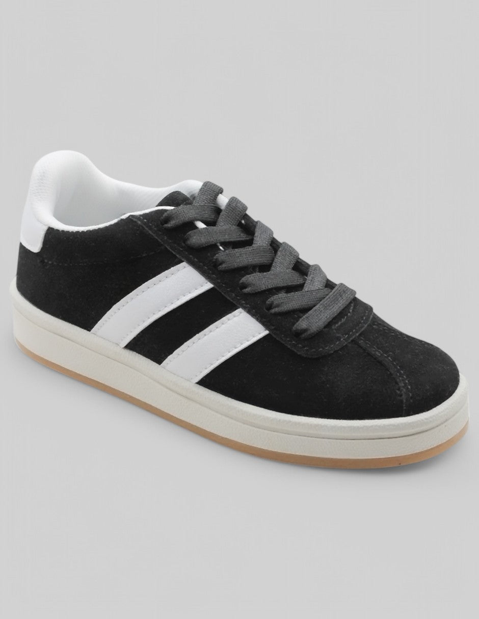 Tenis Exterior Gamuza Color Negro Para Niño De RBCOLLECTION