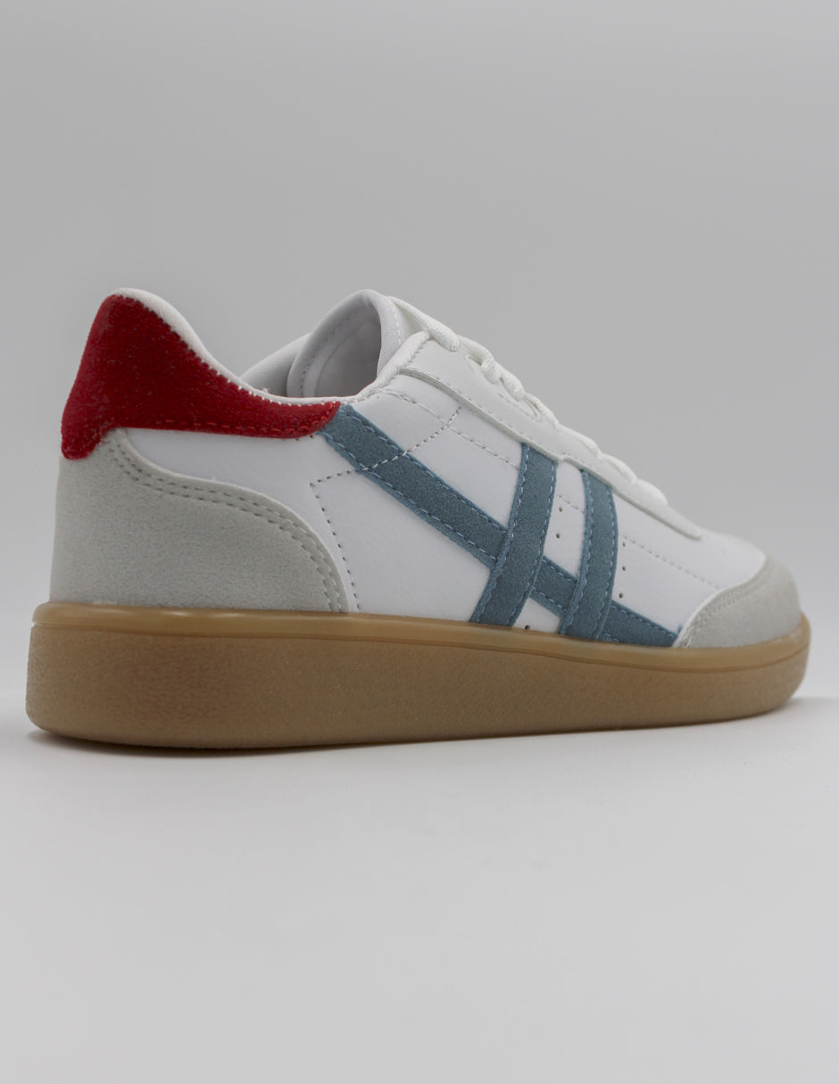 Tenis con cordones  Higline en Textil – Blanco