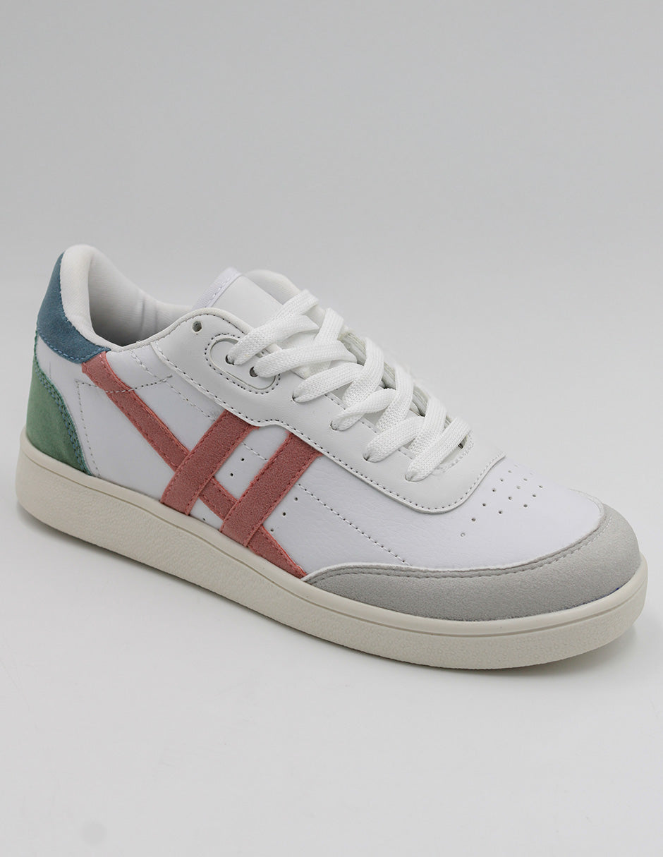 Tenis con cordones  Higline en Textil – Blanco