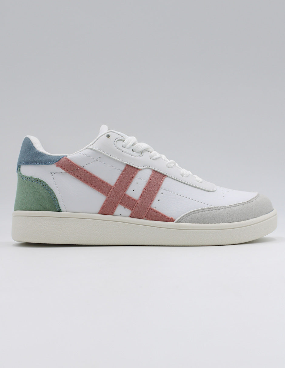 Tenis con cordones  Higline en Textil – Blanco
