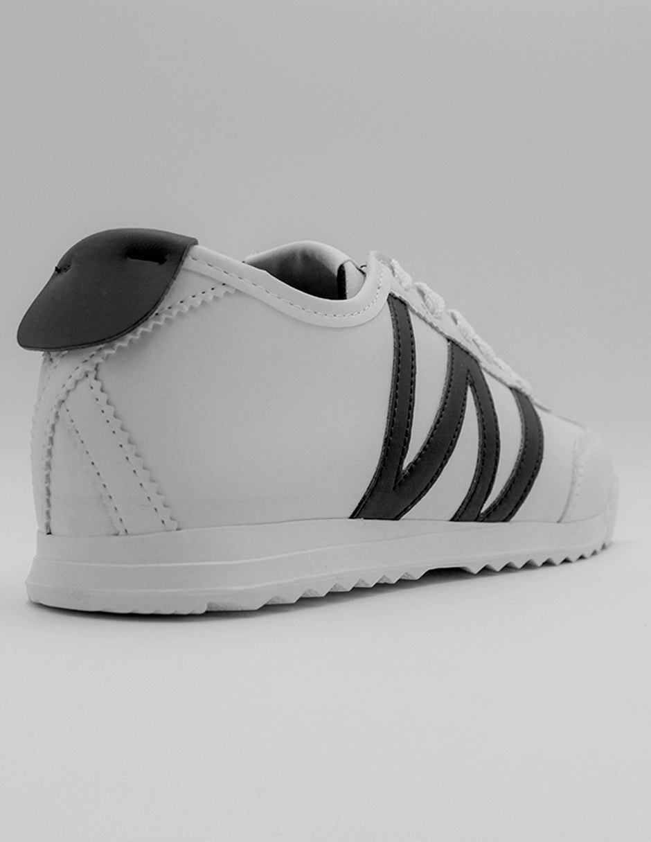 Tenis con cordones  MQ en Textil – Blanco