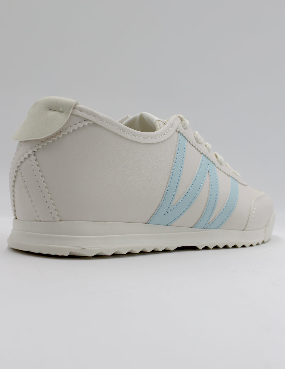 Tenis con cordones  MQ en Piel vegana – Beige