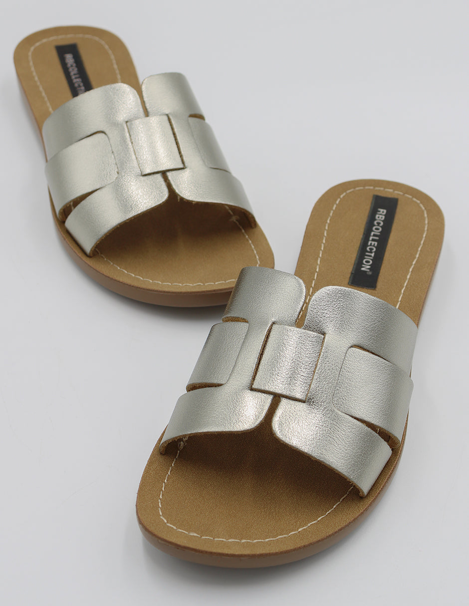 Sandalias de piso Soft en Sintético – Plata