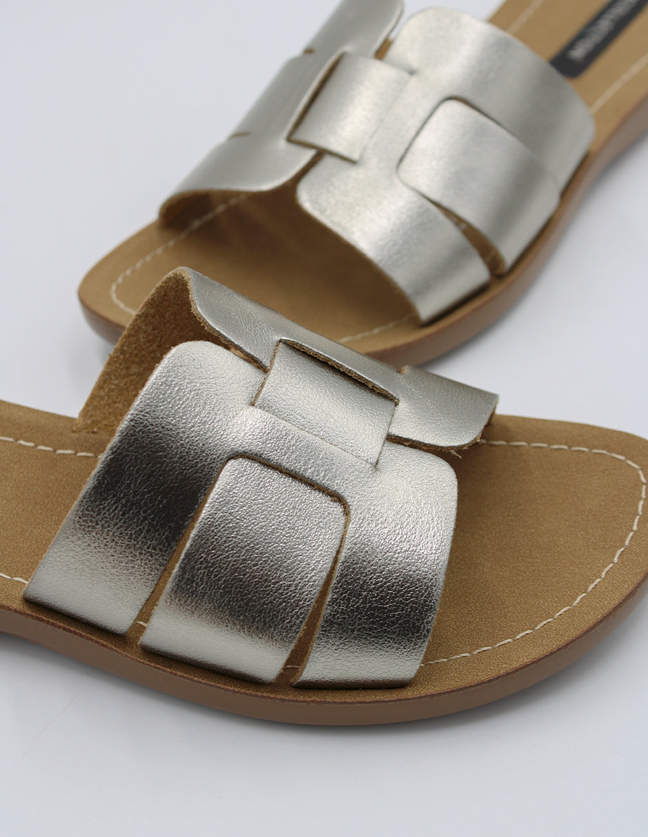 Sandalias de piso Soft en Sintético – Plata