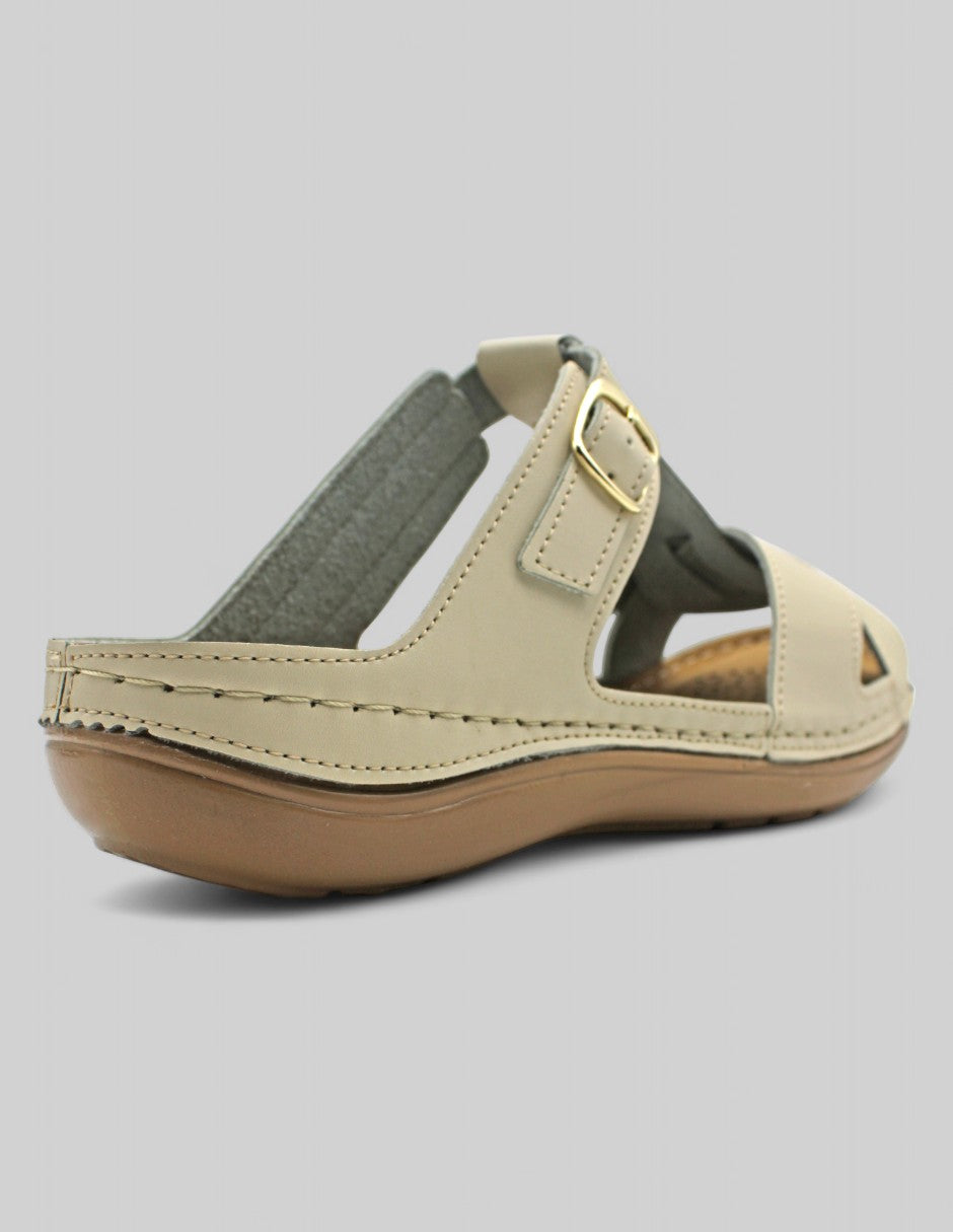 Sandalias de piso Daily Piel vegana - Beige
