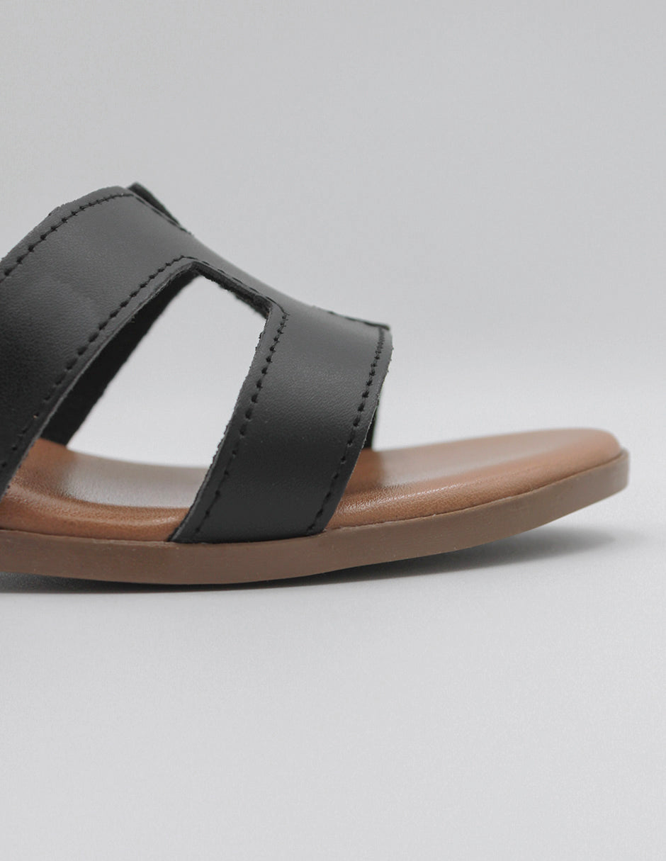 Sandalia con tacón Beeny en Piel vegana – Negro