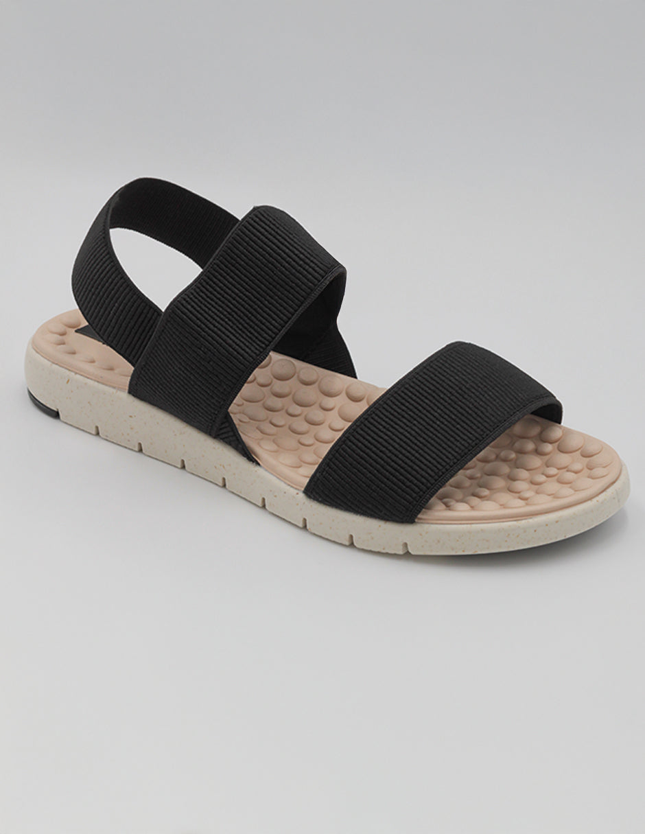 Sandalias de piso Exterior Textil Color Negro Para Mujer De RBCOLLECTION