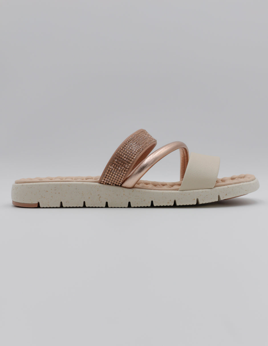 Sandalias de piso Daril en Piel vegana – Beige