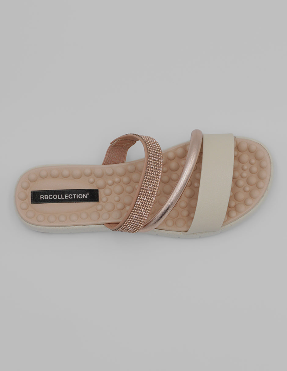 Sandalias de piso Daril en Piel vegana – Beige