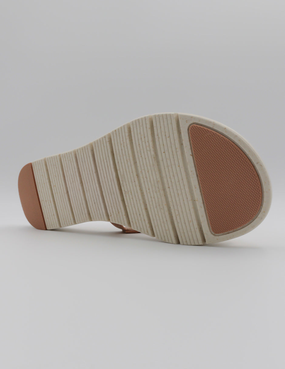 Sandalias de piso Daril en Piel vegana – Beige