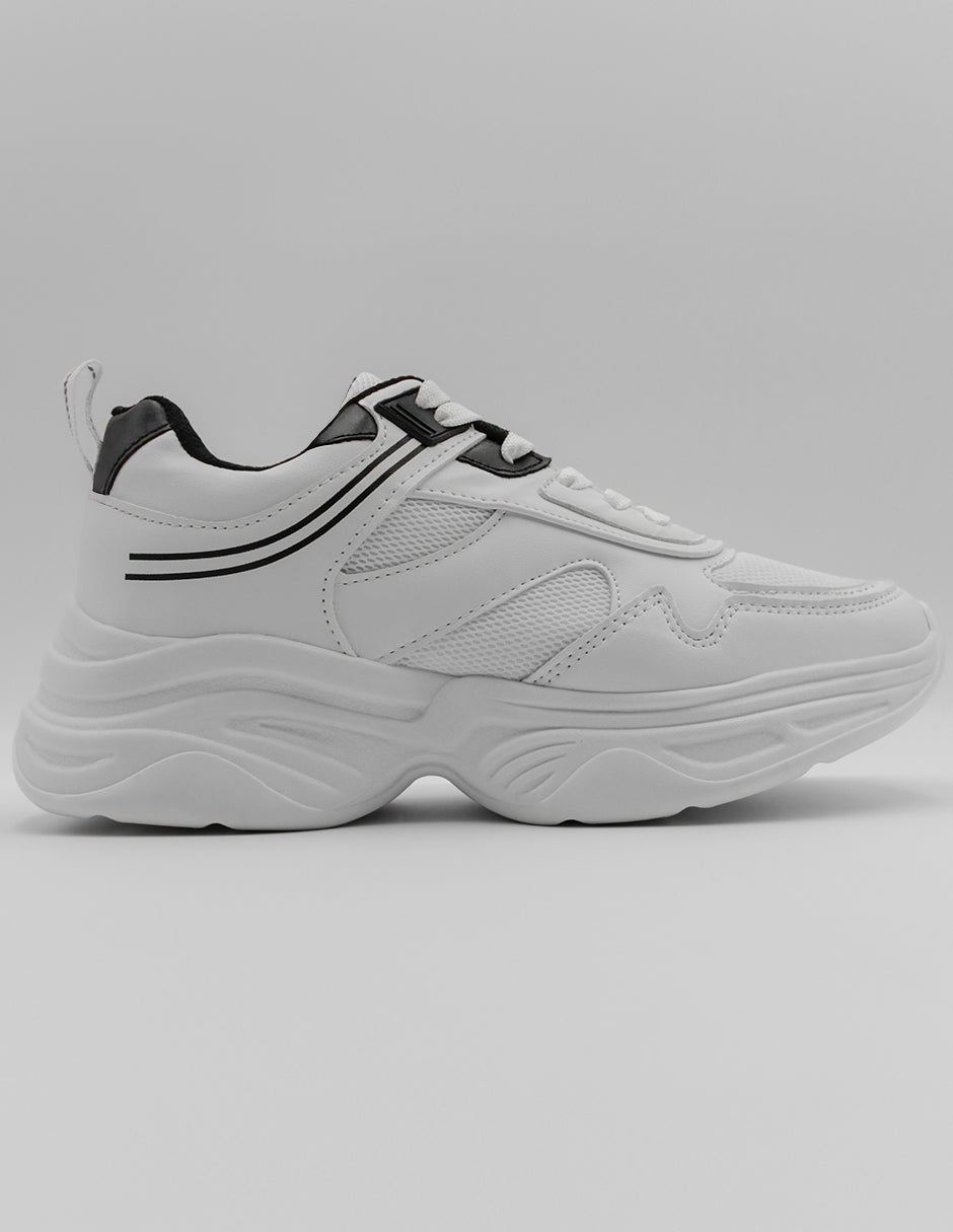 Tenis tipo deportivo Xoxo en Piel vegana – Blanco