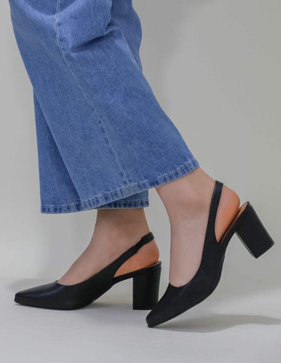 Zapatillas Leidy en Piel vegana – Negro