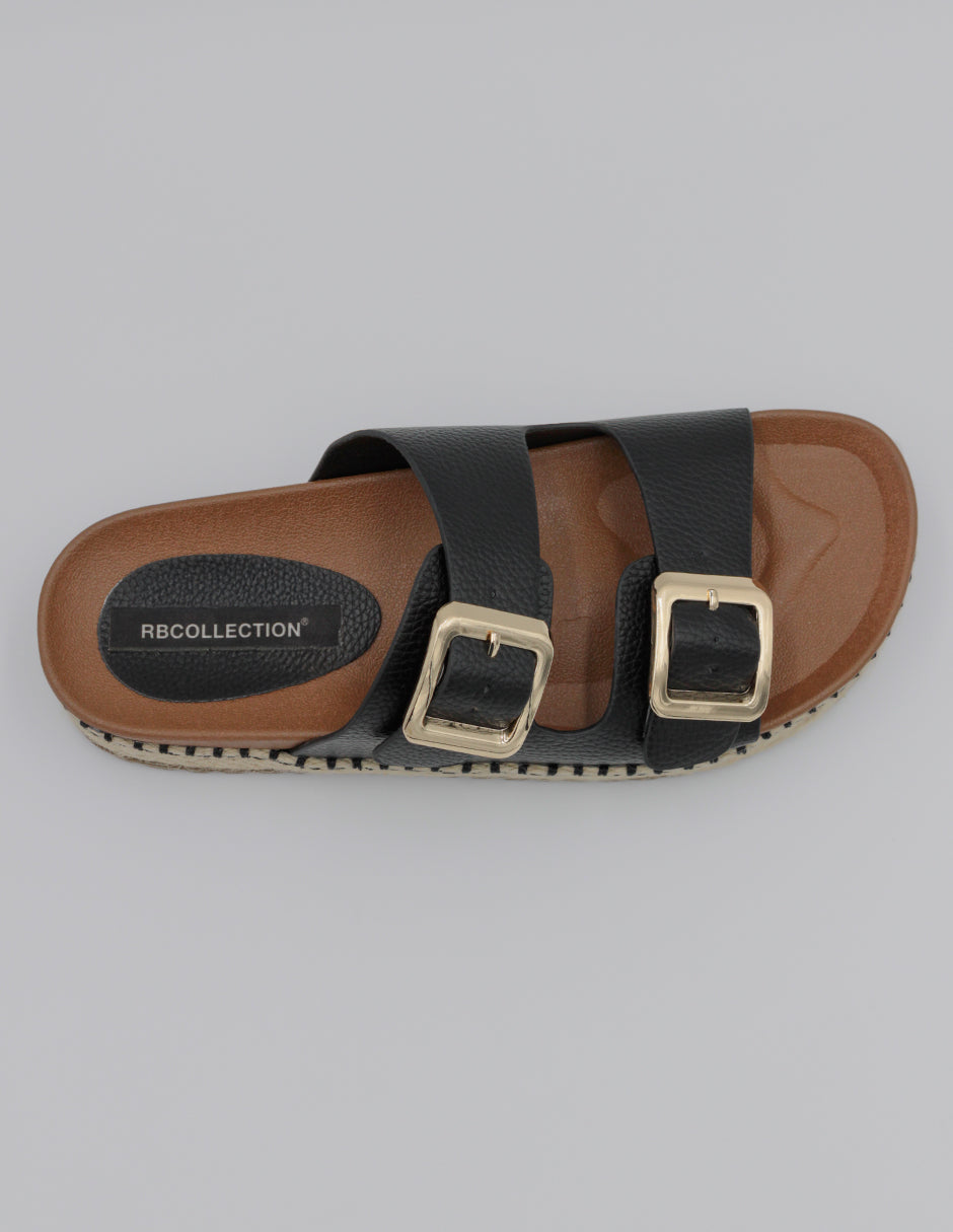 Sandalias con plataforma Birt en Piel vegana – Negro